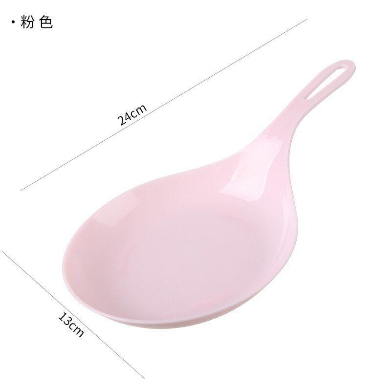 

1pcs Korean Handheld Dish Fashion White With Handle Large Spoon Tray Fries Fried Chicken Snack Plate Fruit Dessert Cake Platter рожевий