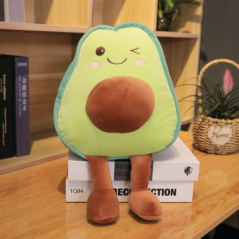 30-85CM Kawaii Cartoon Simulation Anime Avocado Stuffed Fruit Plush Toy Children s Avocado Handmade Doll Festival Gift 30cm