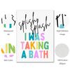 Kids Bathroom Art Wall Poster Print Set of 6 Color Quote Nursery Kids Room Canvas Painting Room Home Decor Rainbow Baby Bedroom