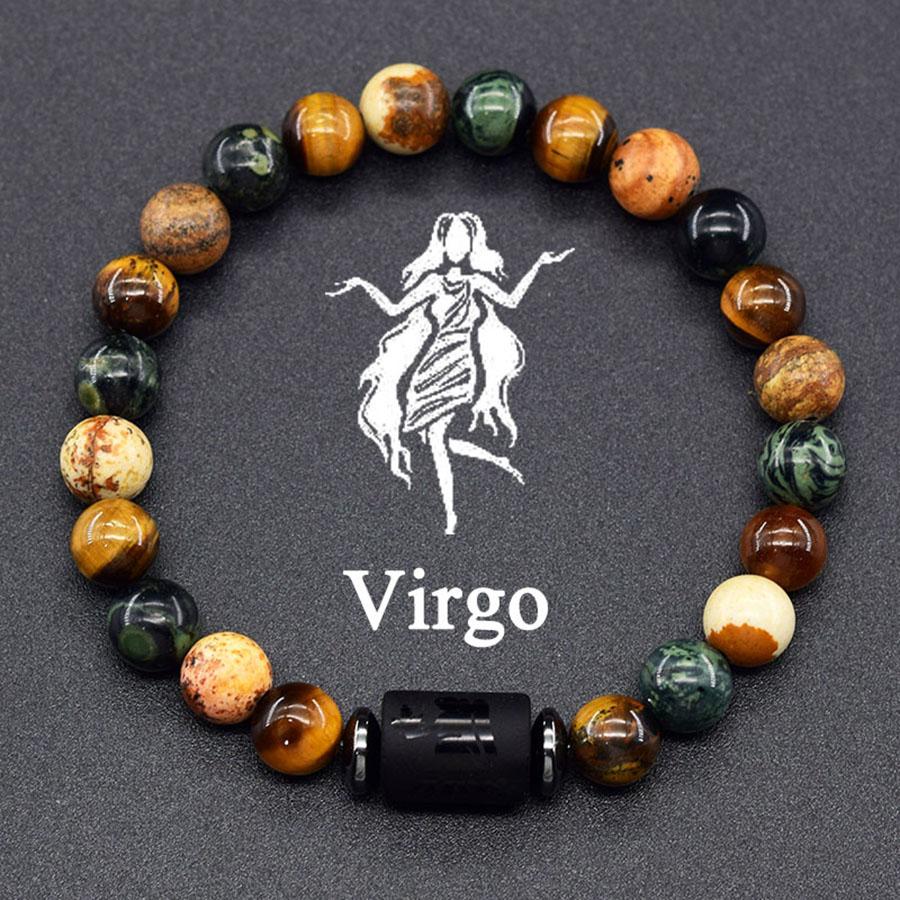12 Sterrenbeeld Armband Heren Constellatie Armband voor Mannen Ram Maagd Leeuw Weegschaal Bedel Bangle Dames Vriendschap Sieraden om de Hand