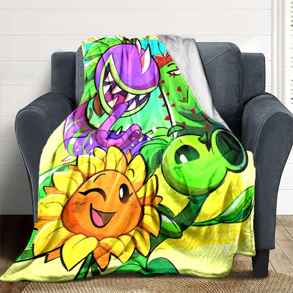 Plants Vs. Zombies Blanket Durable Comfort Perfect for Bedding Bed Chair for All Seasons Warmthful Decor Unique Gift for Family and Friends Camping