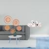 Rattan Woven Wall Art And Resin Swan Sculptures for Bedroom Hallway Living Room Office Tea
