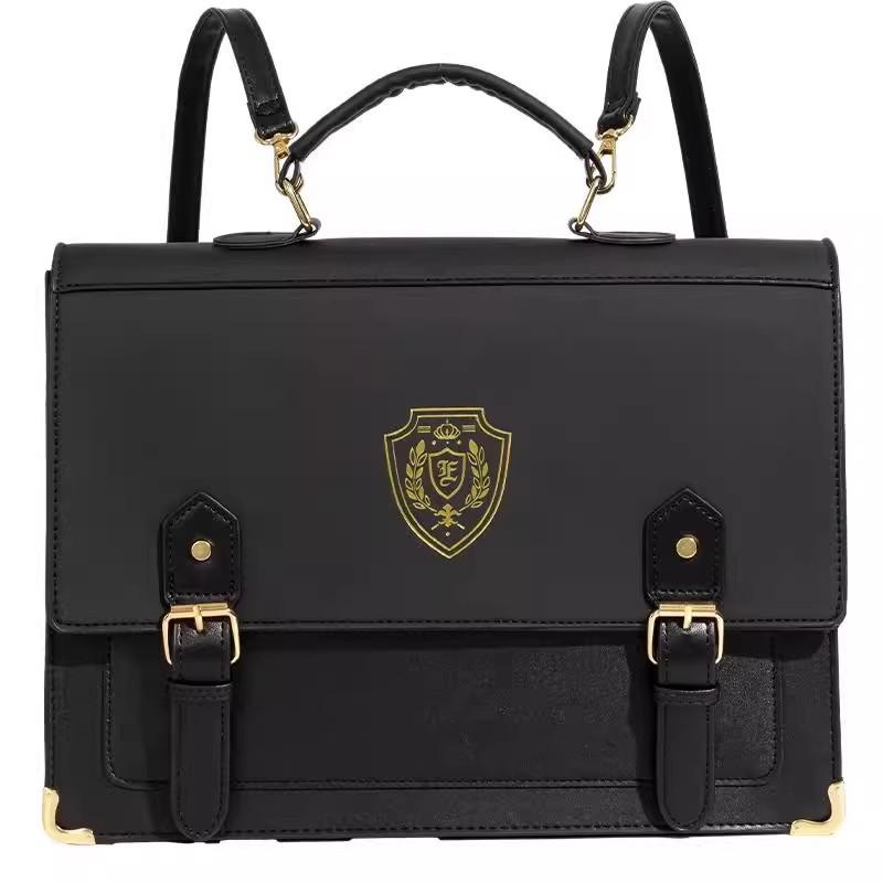

Large Capacity College JK Bag, School Supply Bag, Women s Uniform Bag, Badge, Versatile, Shoulder Diagonal Cross чёрный
