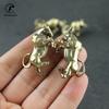 2022 NEW Brass Wall Street Bullfighting Pendant Vintage Copper Lucky Bull Keychain Charm Chinese Feng Shui Hanging Jewelry Decor