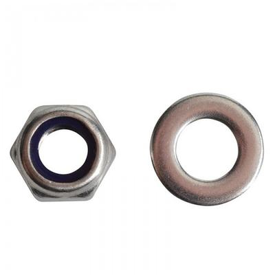 Forgefix Hexagonal Nuts With Nylon Inserts, S/s