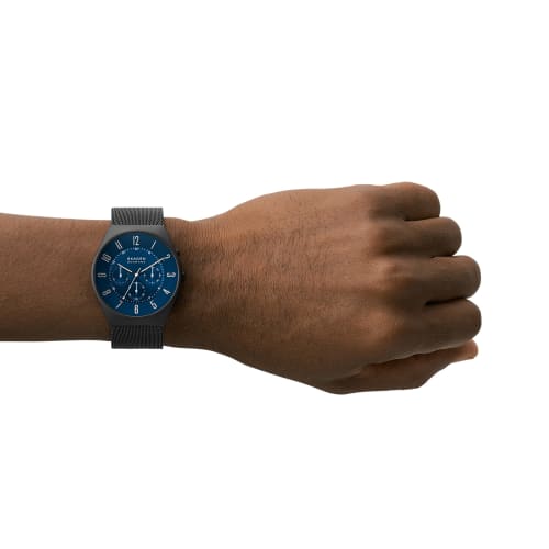 Skagen Grenen Chronograph Watch SKW6841 Men's Black