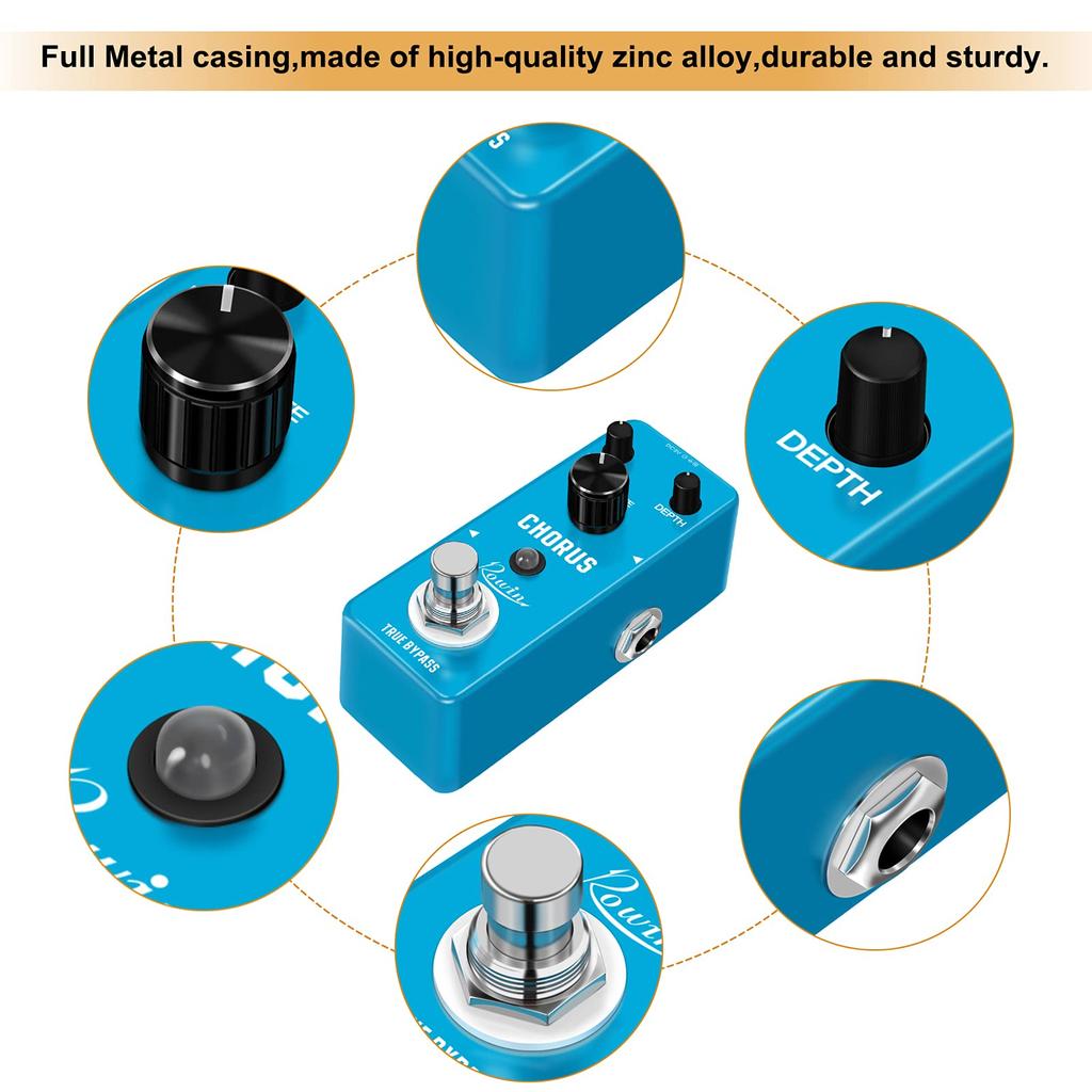 Rowin Analog Chorus Guitar Effect Pedal LEF-304