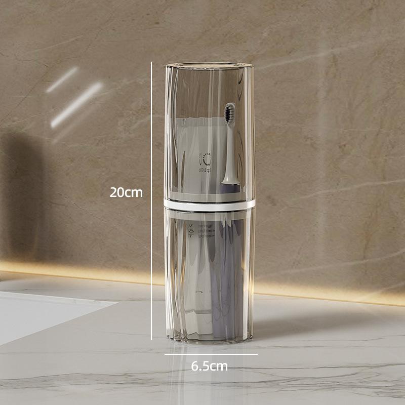 

Портативная электрическая зубная щетка для хранения, походов, необходимых для ополаскивателя полости рта прозрачный/серый