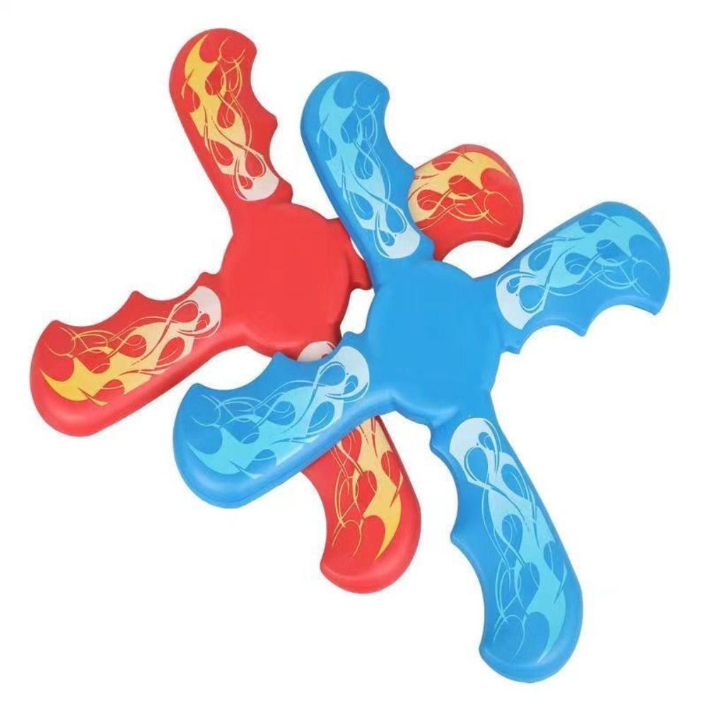 Interactive Children Boomerang Soft Four-leaf Cross Flying Disc Spinner Four-Bladed  Outdoor Toys