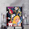 Disney 5D DIY Diamond Painting Alice in Wonderland Illustration Cartoon Full Diamond Mosaic Diamond Painting Art Wall Decoration Craft Set