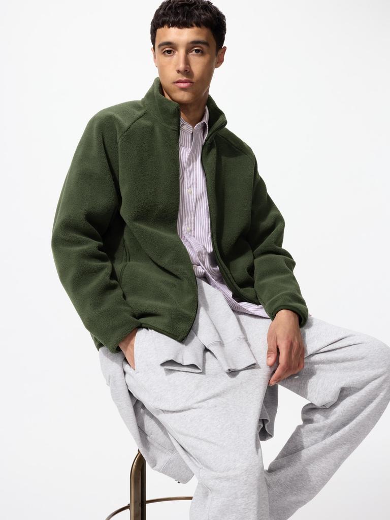 Uniqlo იაპონური საწმისის სრული Zip ქურთუკი გრძელმკლავიანი 