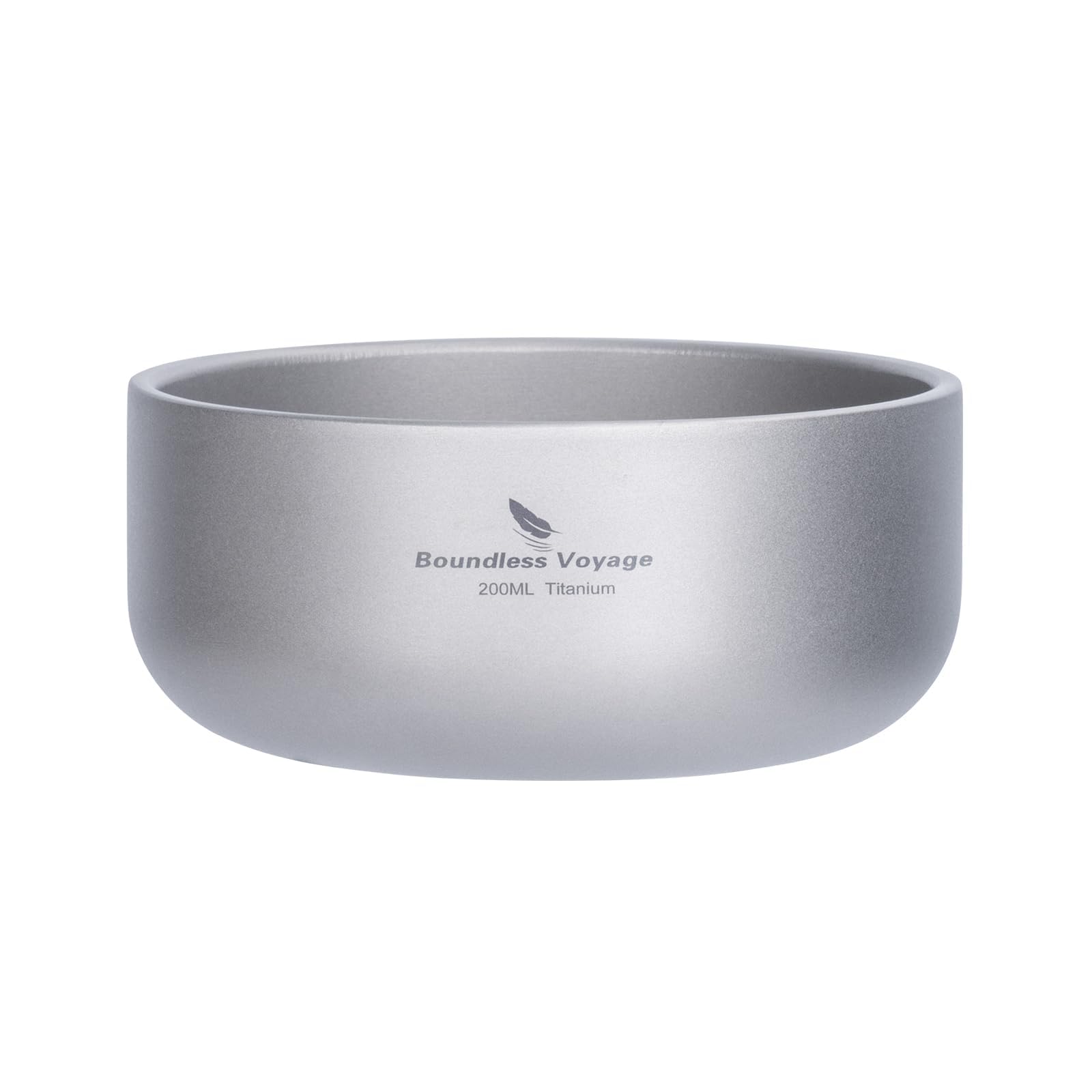 

Boundless Voyage Titanium Ideal for Outdoor and with Storage Bag Bowl, 200ml/420ml, Round, Double-Walled, Heat-Resistant, Lightweight, Durable,