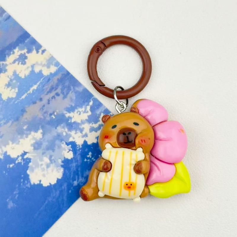 DIY Cute Capybara Keychain: Resin Toy Pendant for Backpacks & Gifts