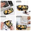 Pen Case 300D Polyester Large Storage Space Smooth Zipper with Mesh Storage Layer Removable Divider and Pen Holders for Students