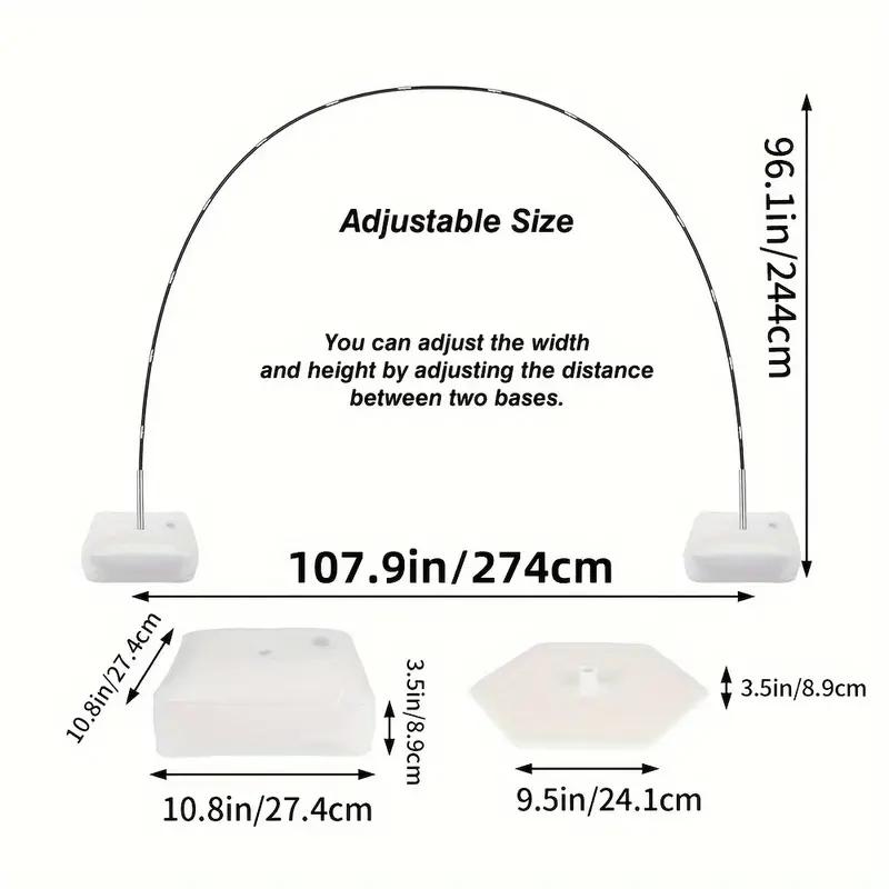 1pc Balloon Arch, Innovation Large Sturdy Balloon Arch Kit,Tall Adjustable Balloon Arch Stand with Water Fillable Bases, Manual