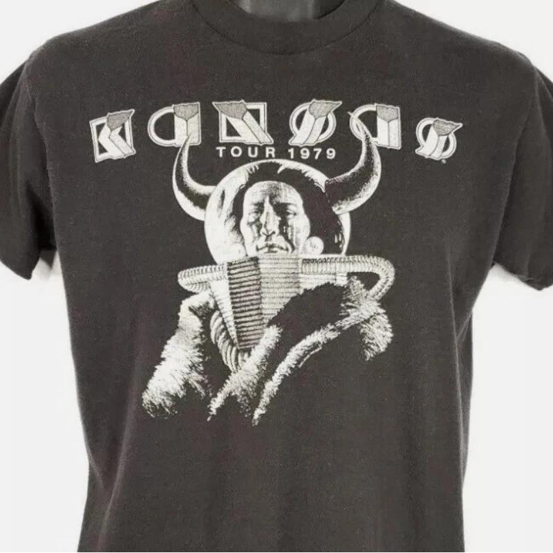 Футболка KANSAS BAND Винтажная 70-е 1979 Monolith Tour Коренной Американец 2XL