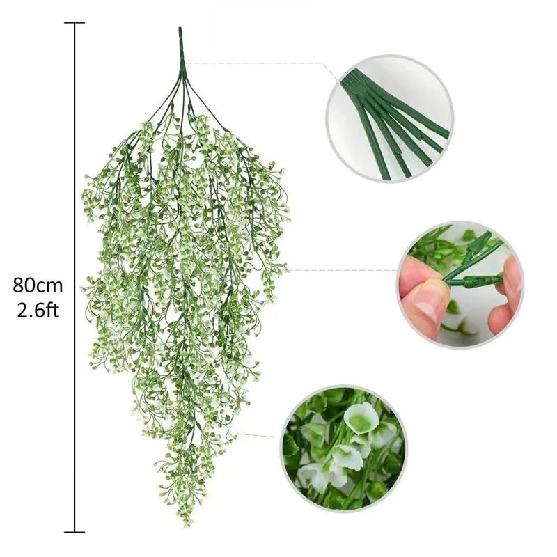 1/2Pcs Artificial Plant Vine Fake Leaf Plant Hanging DIY Basket Ornament for Home Room Decor Garden Wedding Decoration Outdoor