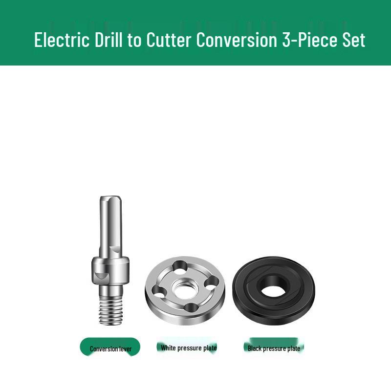 Baolian Electric Drill To Angle Grinder Converter Kit: Chuck, Connecting Rod, and Cutting Attachment