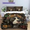 Vintage Pitbull Pattern Bedding Home Decoration Birthday Gift (1 * duvet cover + 2 * pillowcase, without core)