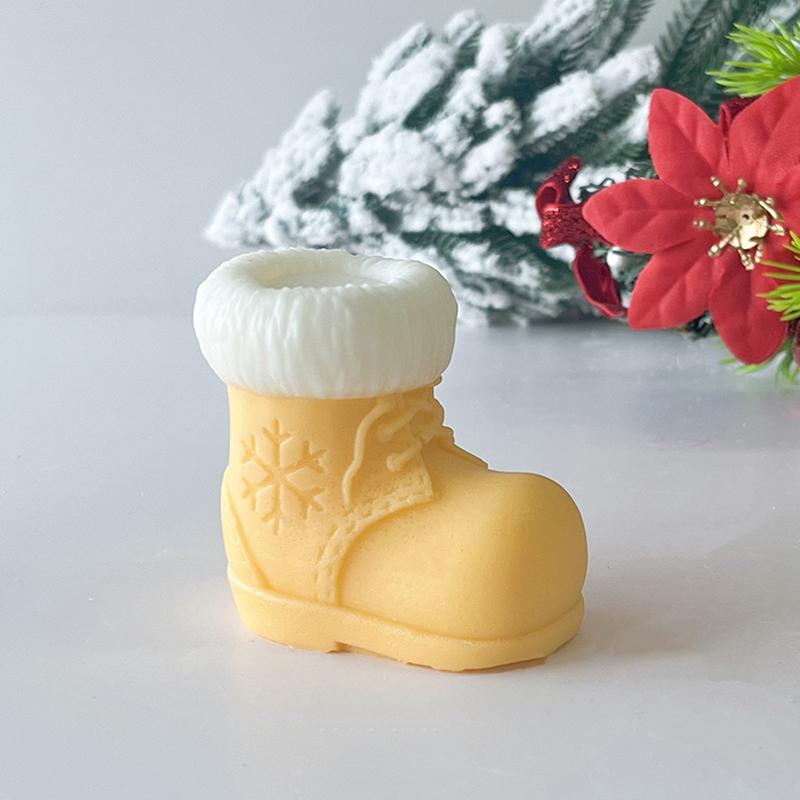 Christmas Handmade Candles Party Decoration Aromatherapy Christmas Gift Room Fragrance Festive Atmosphere 6x6.5x4.5cm
