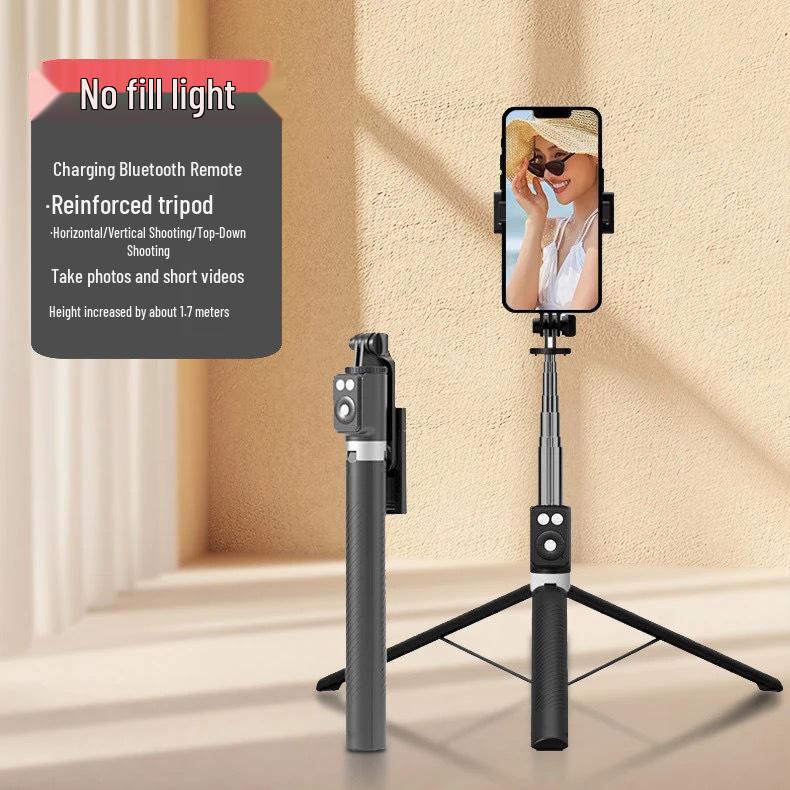 1.8M Anti-Shake Bluetooth Selfie Stick with Retractable Tripod for Smartphones