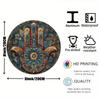 Elegant Hamsa Hand Metal Wall Art for Home Decor 8X8 Inch Protective Symbol