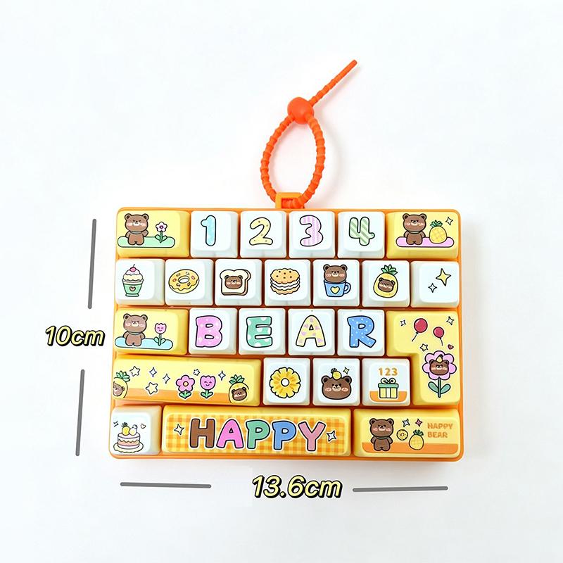 1Pcs 2026 Cute 26-Key Stress-Relief Keyboard Creative Mechanical Healing Hanging Decoration Small Gift Accessory