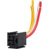 EHDIS 4-Pin Car Truck Motor Heavy Duty 80A 12V On/Off Normally Open SPST Relay Socket Plug With Harness - 4 Wire Automotive Model JD2912-1H-12VDC 80A