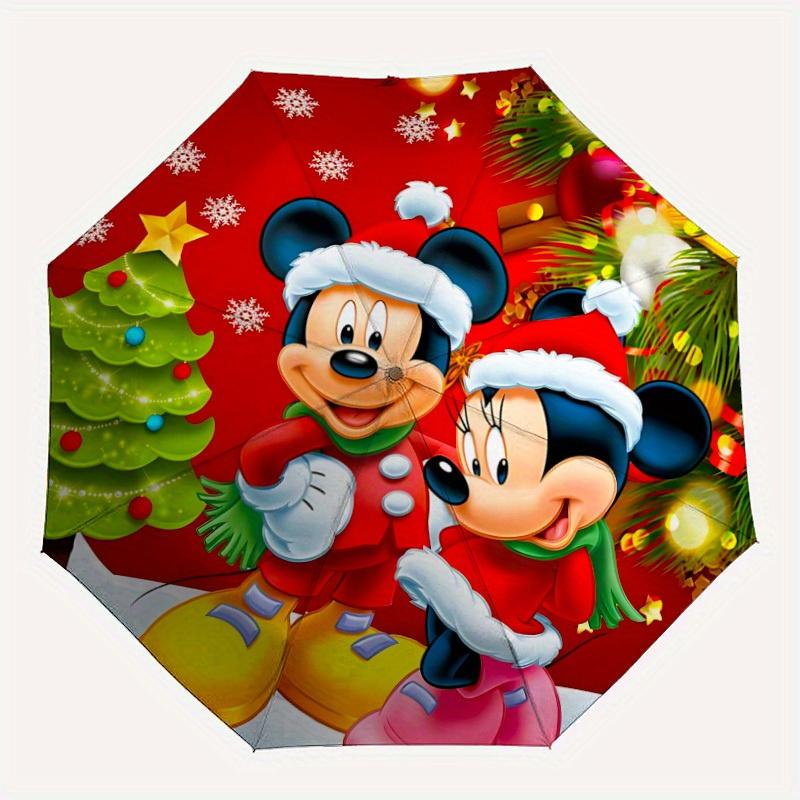 

1pc Mickey Minnie Christmas Automatic Umbrella Durable Iron Frame & Plastic Handle, Sturdy Construction, Playful Design yy250821050