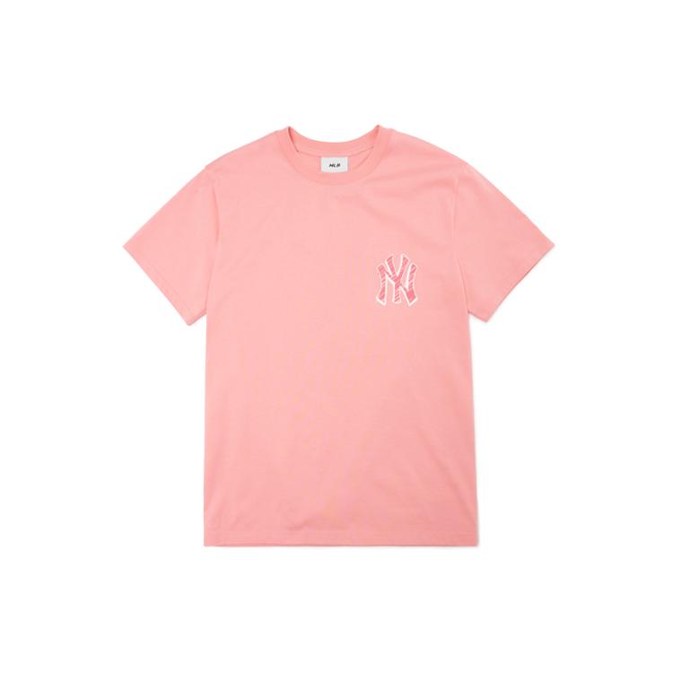 New MLB Base Logo T Shirts Unisex Coral Pink 3ATS03023-50COL