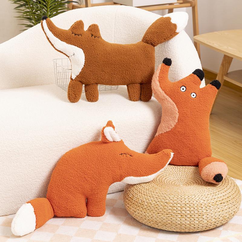 Standing Sitting Fox Plush Toy Stuffed Animal Doll Cushion Kids Decoration Gift