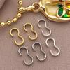 18K Gold-Plated Copper Three-Character Buckle Clasp for DIY Jewelry: Bracelet, Necklace, or Pendant End