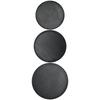 3-teiliges Set 30cm 27cm 24cm Durchmesser Runde Schwarze Holztablett Geschirr Dessert Obsttablett für Zuhause Hotel