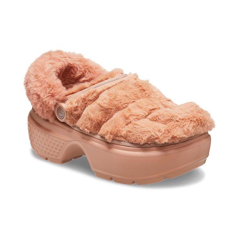 Crocs EVA Snow House Plush Comfortable Versatile Clogs Women Clogs Cork-Brown 208938-2CC