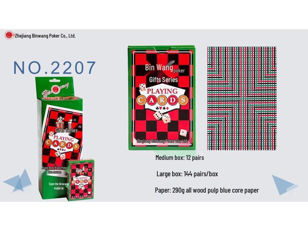 Binwang Poker 2117: Fight the Landlord Cards - Adult Room-Ready, Blue Core, Thickened, 144 Decks