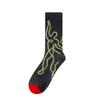 French Retro Abstract Oil Painting Mid-Calf Socks - Trendy Autumn/Winter High-Top Creative Combed Cotton for Women