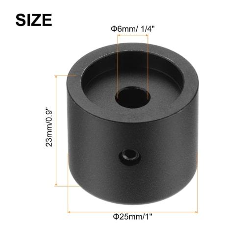 uxcell 4-Piece Guitar Knobs, Metal Volume Tone Control Dome Knobs, 1/4" x 1" Potentiometer Knobs with Set Screws for Electric Guitar and Bass, Black