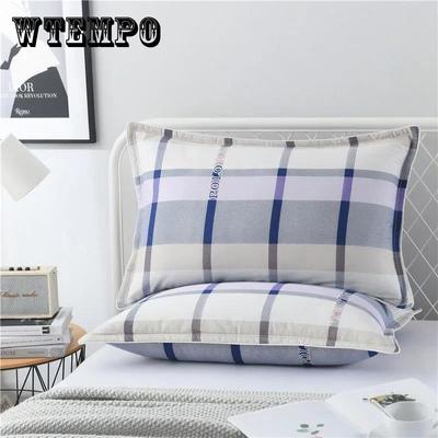 Federa per cuscino 48x74 cm Spessa Federa in Puro Cotone Doppia Dimensione Queen Stampa per Camera da Letto Biancheria da Letto Due Pezzi