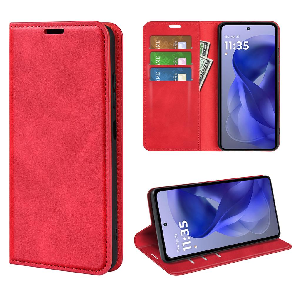 For Motorola Moto G Power (2025) Case Skin Touch Leather Wallet Phone Cover