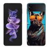 Französische Bulldogge Hund Mops Hülle Für Samsung Z Flip 6 5G Galaxy Z Flip 5 4 3 5G Schwarze Harte Handyhülle Luxuriöse PC Schale Coque