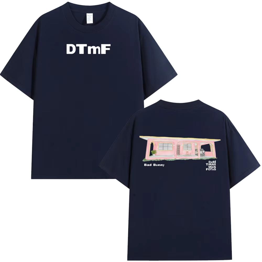 Bad Bunny DTMF Tour Merch T-shirt Debi Tirar Mas Fotos T-shirts Hommes Femmes Hip Hop Manches Courtes Oversize T-shirt Cadeaux Fans Hauts