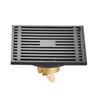 Gunmetal Gray 304 Stainless Steel Odor-Resistant Floor Drain with Copper Core for Shower & Washing Machine.