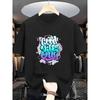 European Sizes Men'S T-Shirt 100% Trendy Street Style Print Short Sleeve Tee Good Vibes Solely Design Comfortable Casual Short-Sleeved Shirt