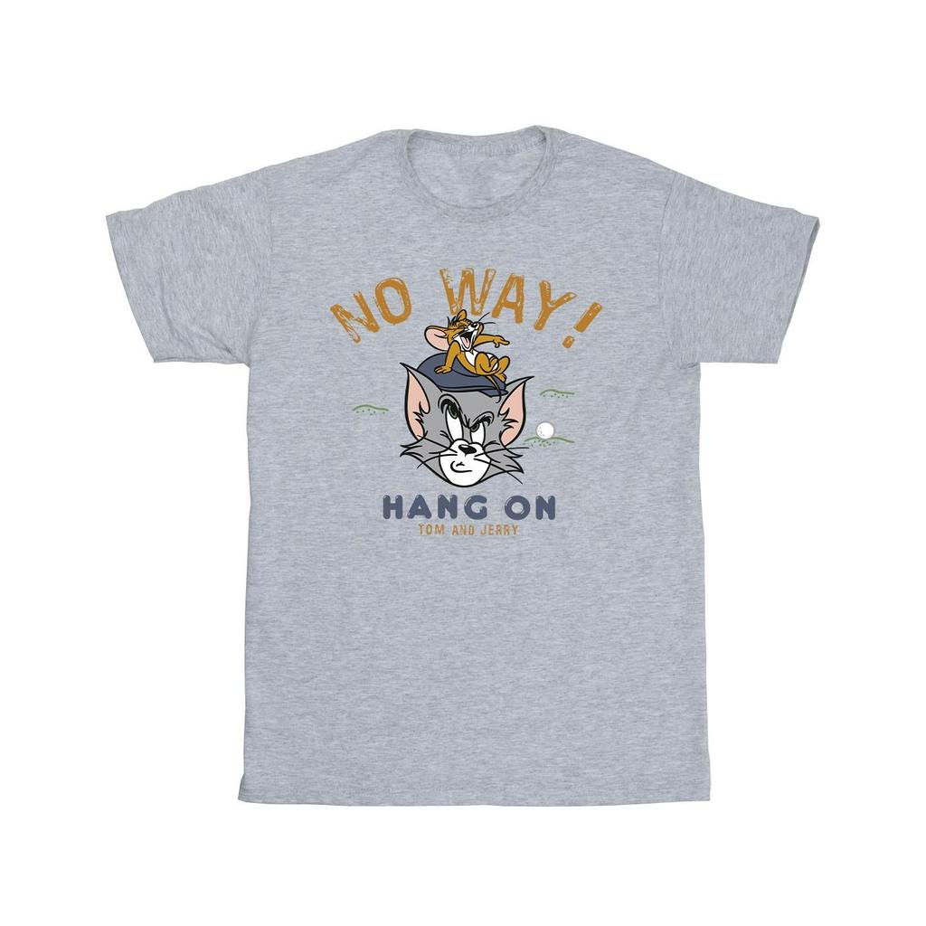 Tom and Jerry Camiseta de Golfe Masculina Hang On