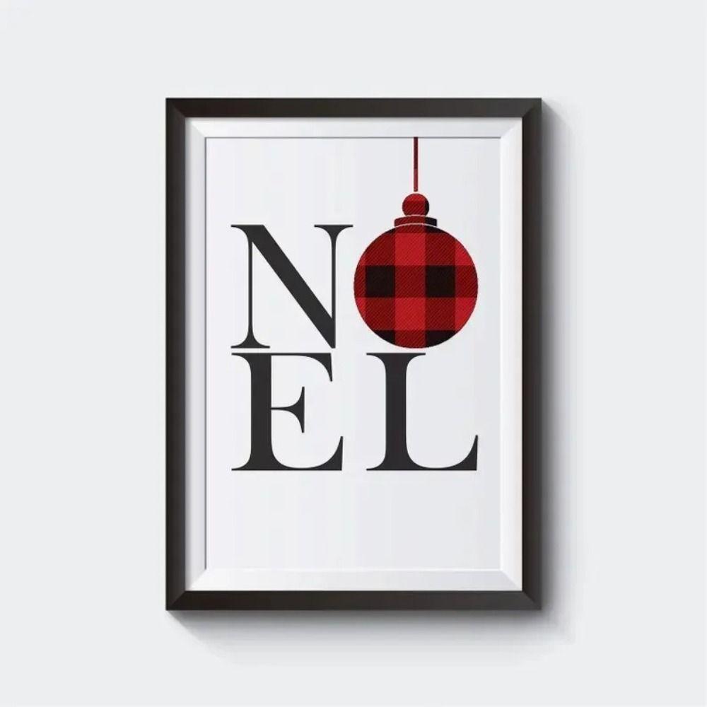 Vintage Christmas Metal Wall Decoration, Holiday Sticker Sign