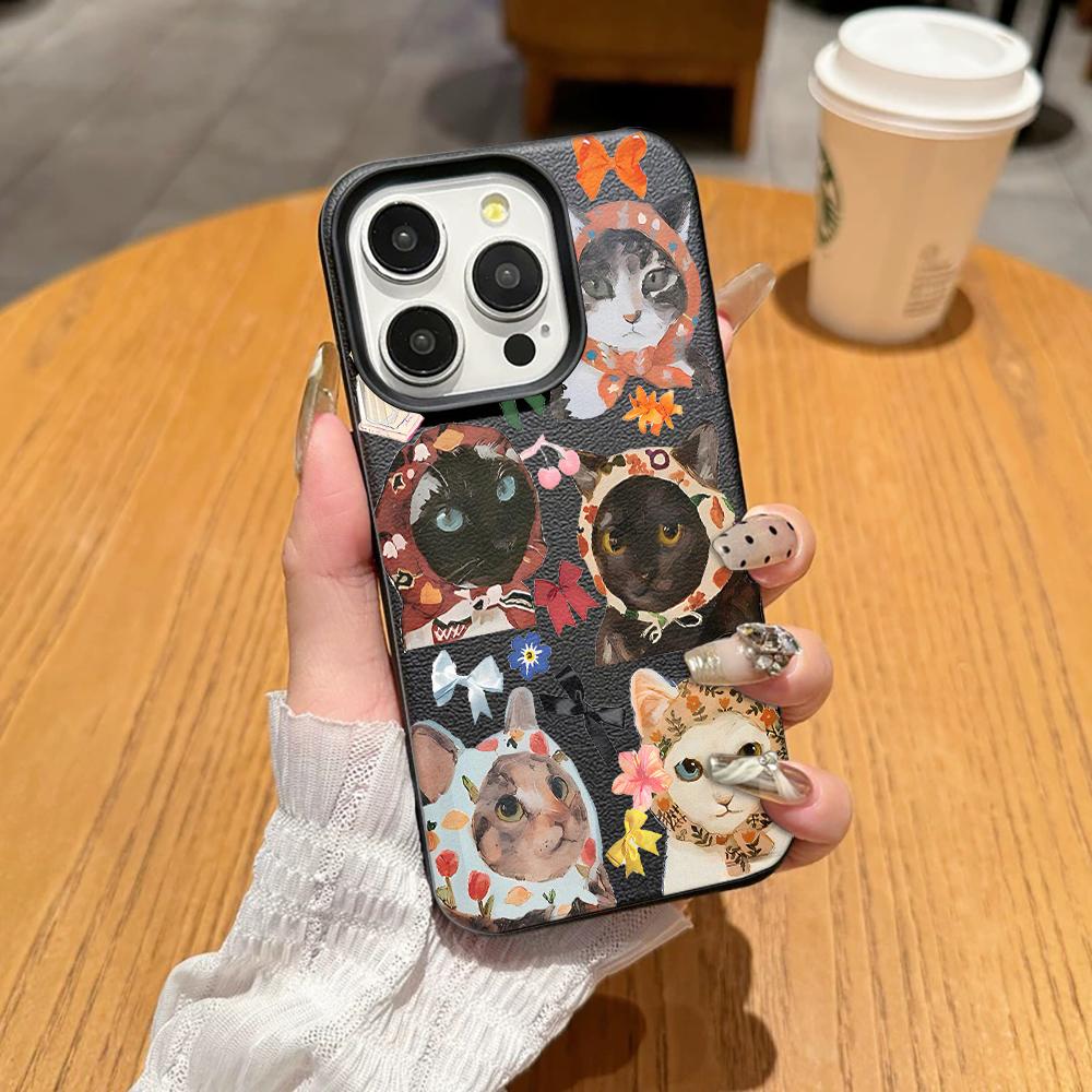 Funny Cat Phone Case For Iphone 17 17E 16E 15 Pro Max 12 14 11 16 13 Transparent Ultra-Thin Protective Shell Coque
