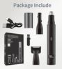 Electric Pen-Shaped 3-in-1 Nose Hair Trimmer, Nasal Cleaner & Waterproof Eyebrow Shaver