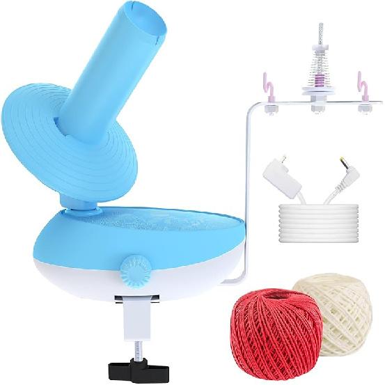 DAFENCHI Yarn Winder, Electric Yarn Winder That Can Work with Yarn Swift, Automatic Large Yarn Ball Winder for Crocheting, Speed Adjustable Yarn