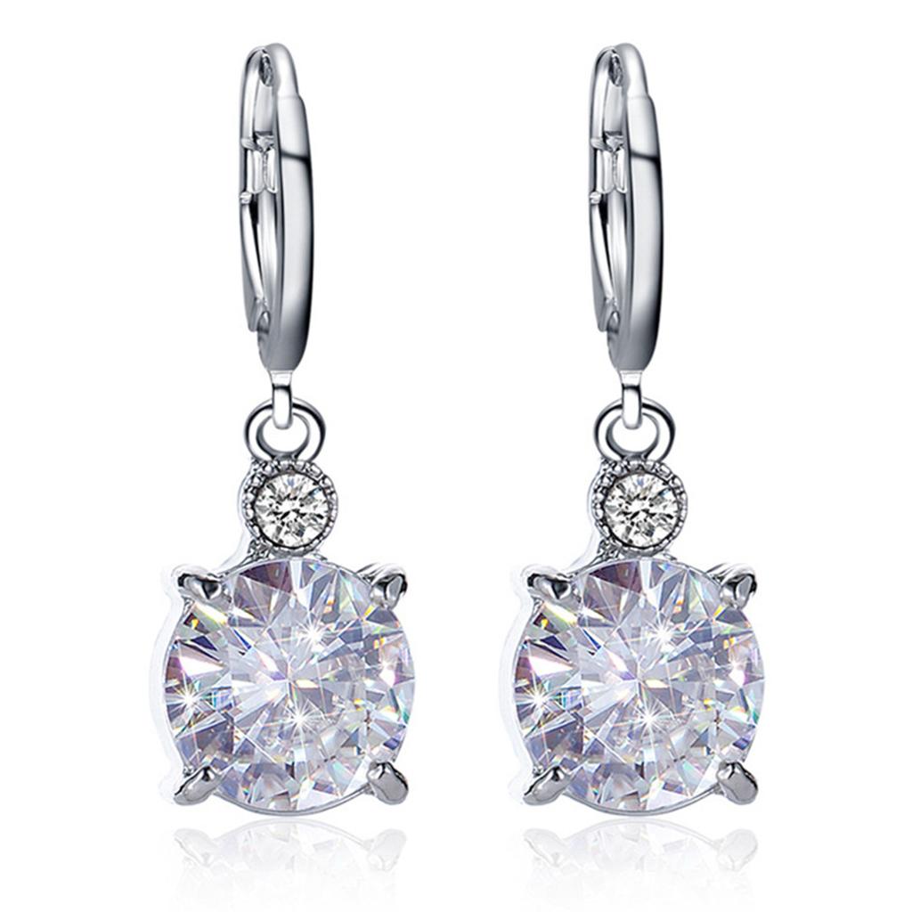 Zircon Crystal Earring Necklace Set Of Modern Style Brewer Round