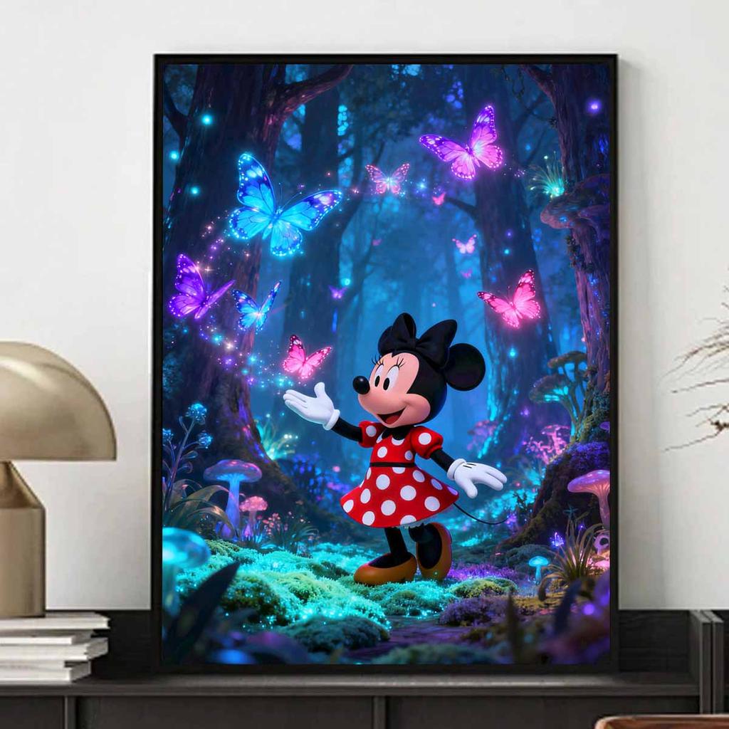 Disney diamond painting kit handmade diy5D home decoration gift unique magic forest butterflies fantasy Mickey Mouse Minnie Mouse art